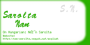 sarolta nan business card